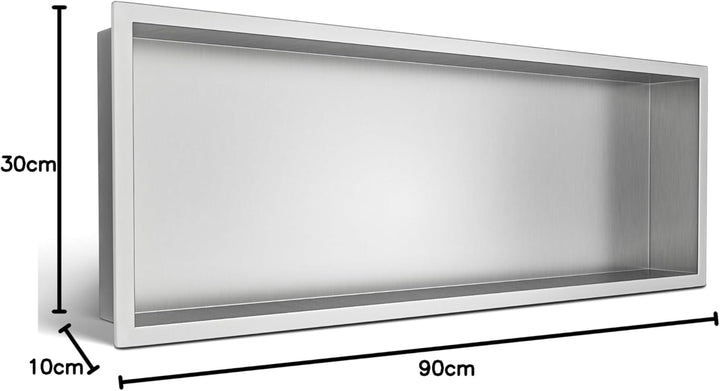 WALL-BOX ONE - Chrom Nische Edelstahl - Verchromt Wandnische Dusche - Wasserdicht - Flexibler Nische