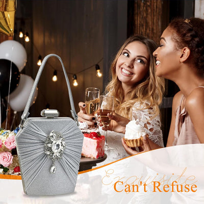 CORIOS Abendtasche Damen Strass Clutch Bag Shiny Diamant Handtasche Klein Tasche Elegante Umhängetas