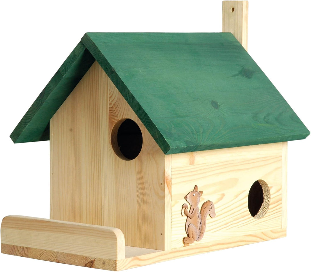 dobar® 22218e Eichhörnchenkobel - Schlafplatz für Eichhörnchen - Eichhörnchennest aus Massivholz - Ü
