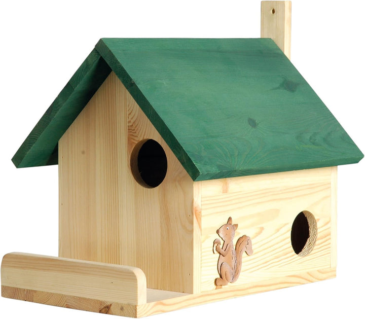 dobar® 22218e Eichhörnchenkobel - Schlafplatz für Eichhörnchen - Eichhörnchennest aus Massivholz - Ü