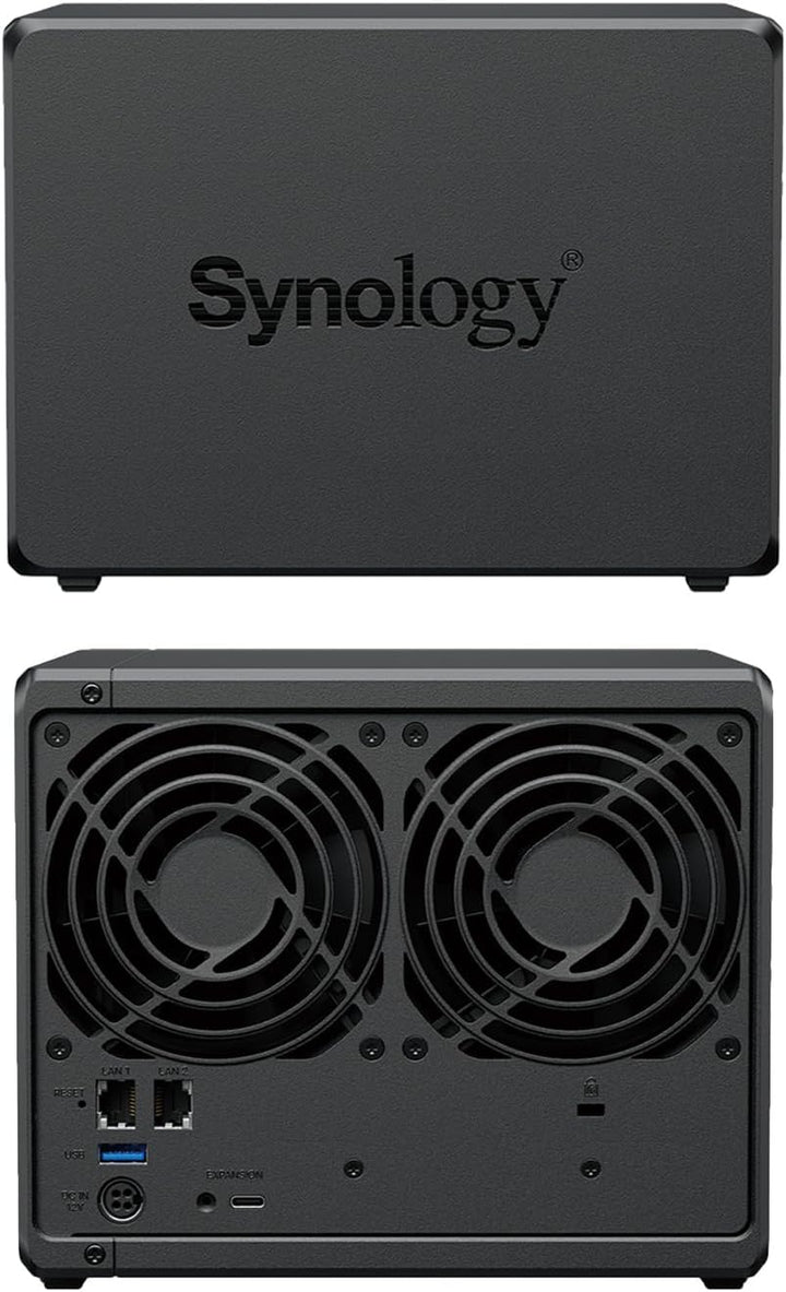 Synology DS925+ NAS-Server-Bundle mit 4 Einschüben (4 GB RAM, vorinstalliert, 48 TB HDD) – 4 x 12 TB