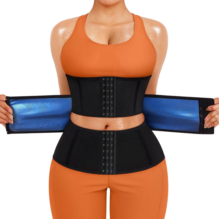 KUMAYES Damen Waist Trainer Bauchweggürtel Korsett Bauchweg Body Shaper Sauna Schwitzgürtel zum Abne