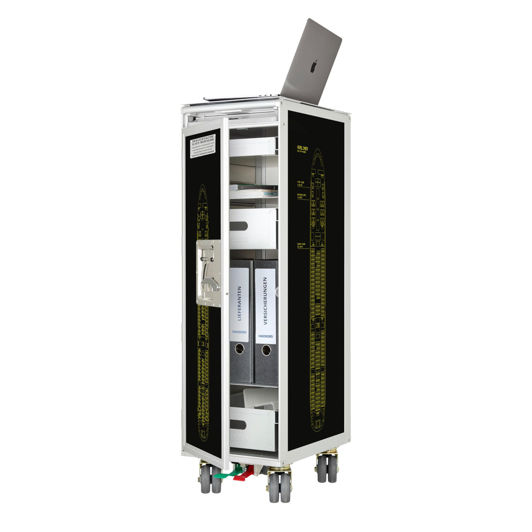 Airline Trolley Airliner, Büroschrank, Küchenwagen schmal, Aktenschrank klein, Schubladenschrank, No