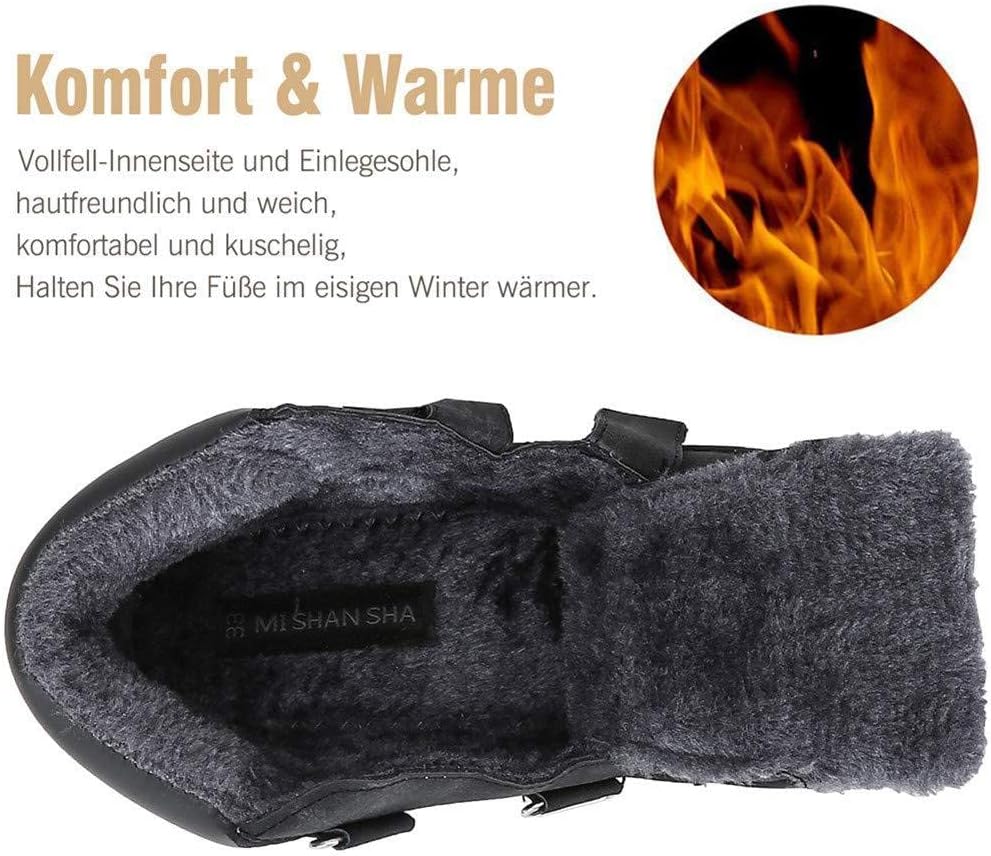 Mishansha Schneestiefel Kinder Winterschuhe Gefüttert Winterstiefel für Jungen Mädchen, Gr.24-38 EU