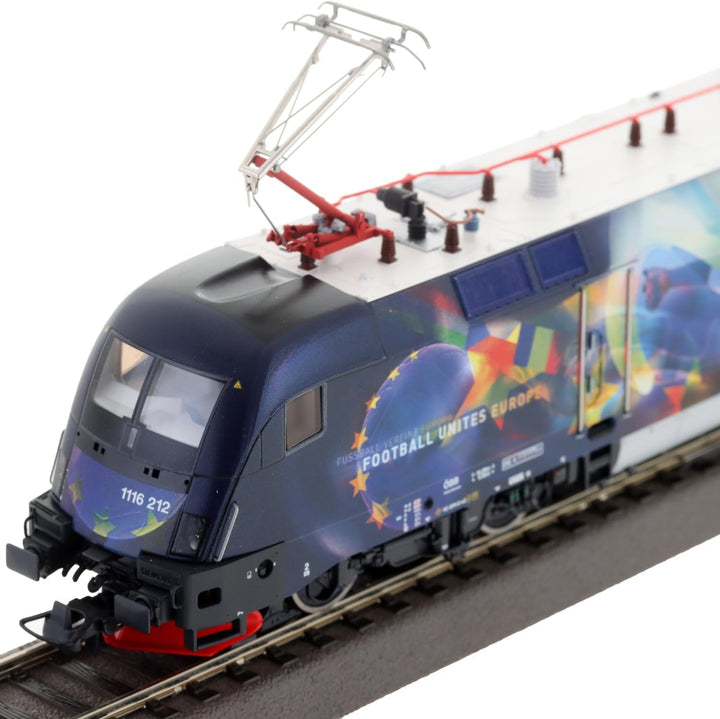 Roco 7520062 H0 E-Lok Rh 1116 Fussball vereint Europa der ÖBB