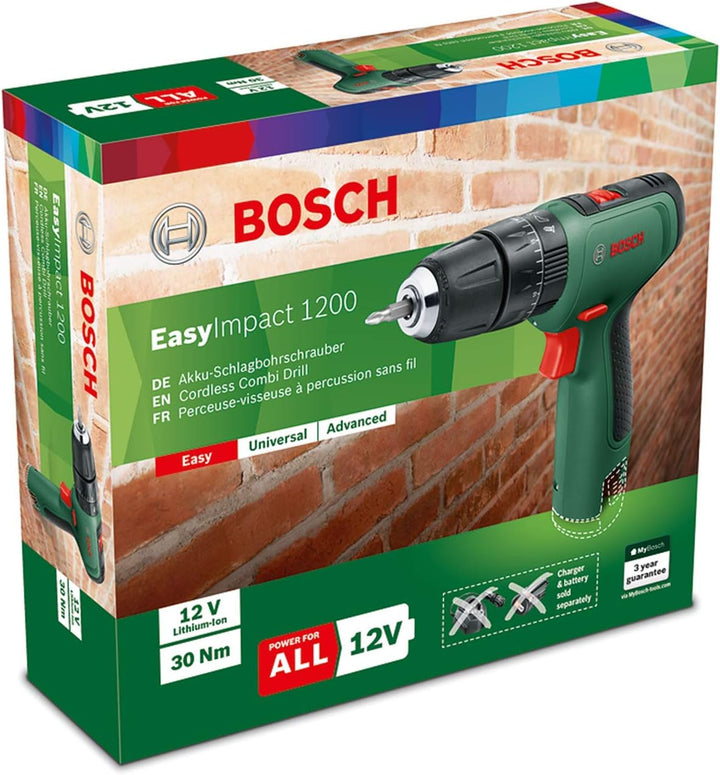 Bosch Home and Garden Bosch Akku Bohrschrauber EasyImpact 1200 (Ohne Akku, 12 Volt System, im Karton