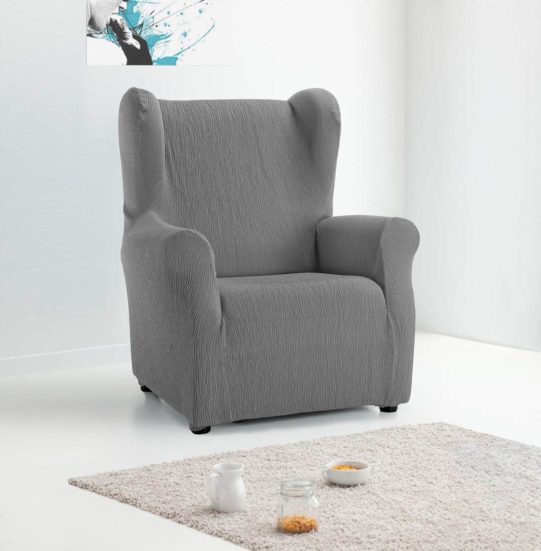 Martina Home Emilia Tasche Sillón Orejero, Stoff, Grau, 33 x 8 x 42 cm Elegantes Grau, Elegantes Gra