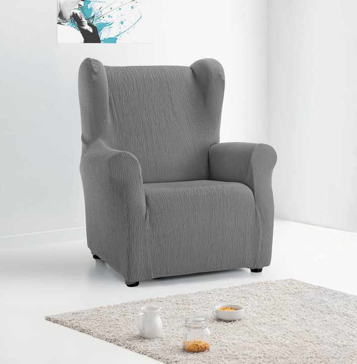 Martina Home Emilia Tasche Sillón Orejero, Stoff, Grau, 33 x 8 x 42 cm Elegantes Grau, Elegantes Gra