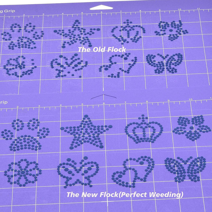 GLOCTO Magic Flock 30,5 cm x 2,5 m für Strass-Schablonen, Material Strass-Flock für Hotfix-Strassste