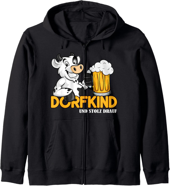 Dorfkind Und Stolz Drauf, Kuh Bier Dorfkind Kapuzenjacke