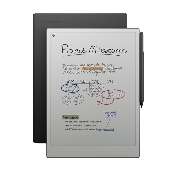 reMarkable Paper Pro-Bundle – Leder-Folio-Schutzhülle | 30,6 cm (11,8 Zoll) Farbdisplay und Leselamp