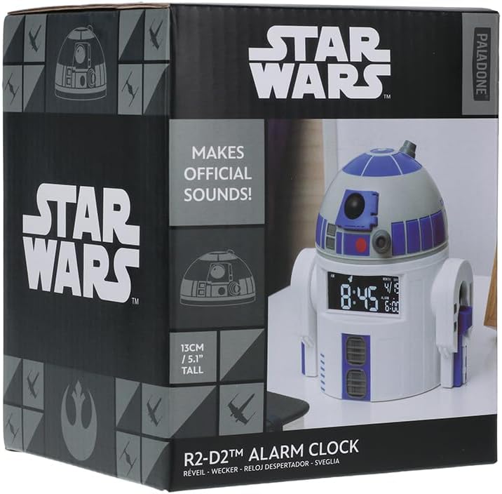 Paladone R2D2 Wecker - Offiziell Lizenziertes Star Wars Merchandise, mit R2D2-Sounds, perfekte Dekor