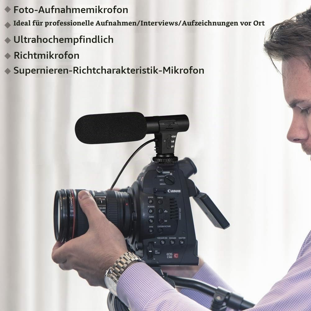 Onewer Yangers Kameramikrofon, Kondensator-Videoaufnahme Interview Professionelles Externes Hypercar