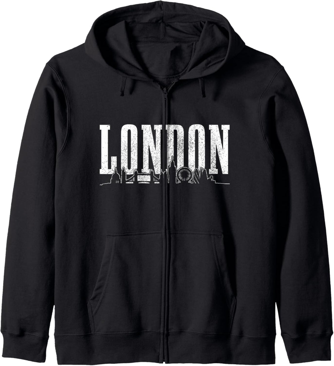 London Skyline UK Vintage England Souvenir Kapuzenjacke