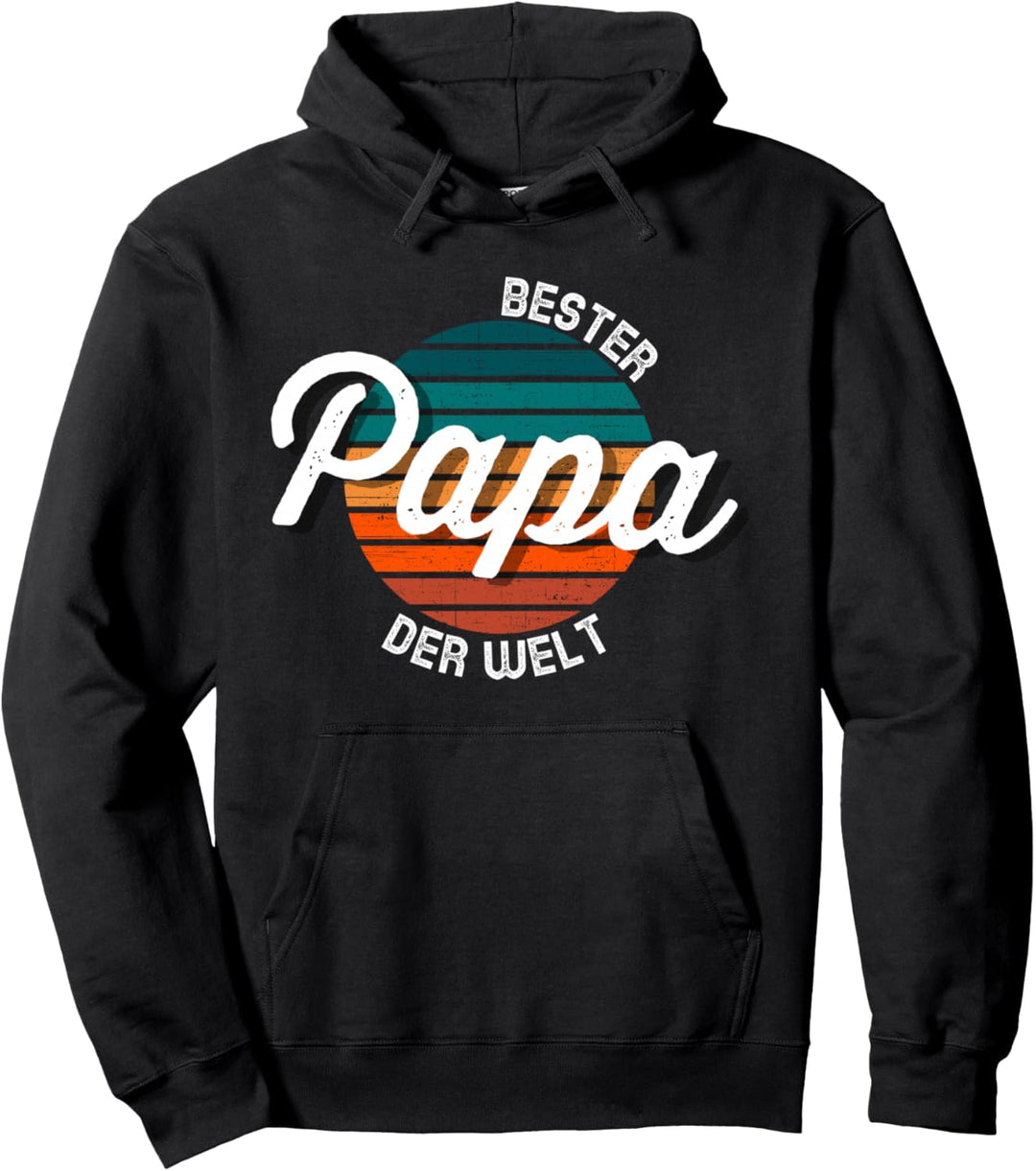 Herren Vintage Vatertag Bester Papa Der Welt Pullover Hoodie