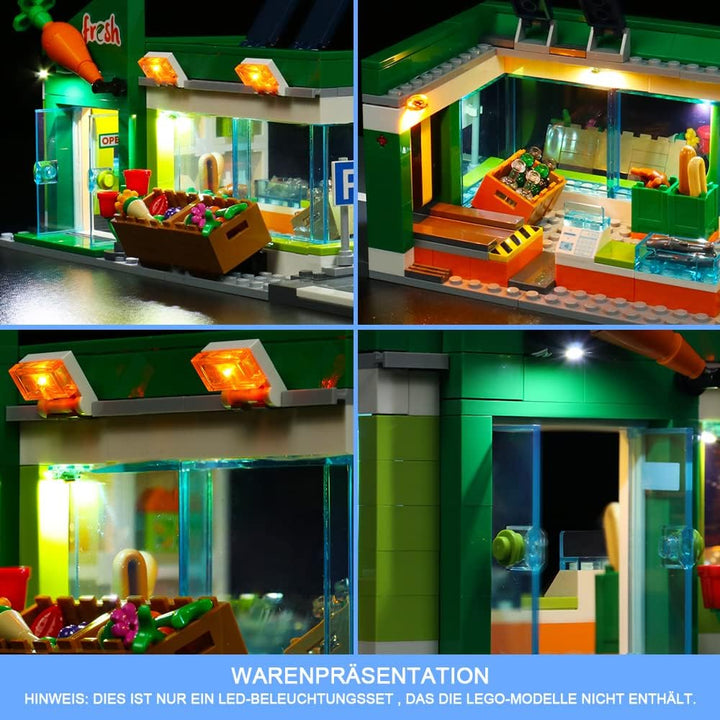 Led Licht Set Kompatibel mit LEGO Supermarkt Spielzeug-Shop, Led Beleuchtungs Set Compatible with LE