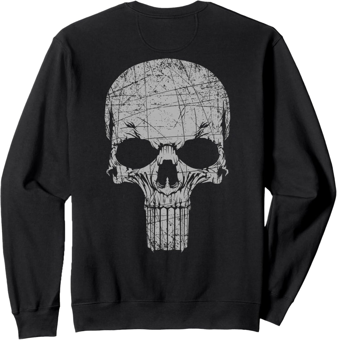 Backprint Vintage Totenkopf Sweatshirt