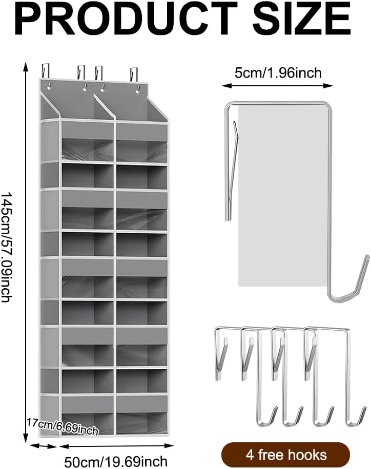 Wandorganizer Hängeregal mit 10 Taschen, Tür Organizer Faltbar und Platzsparend, Camping Organizer H