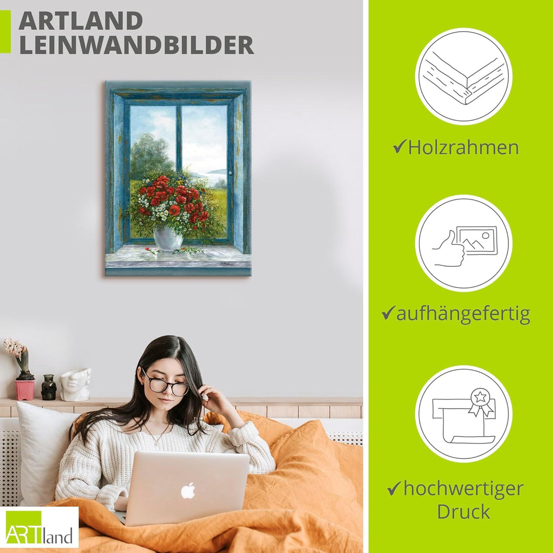 ARTland Leinwandbilder Wandbild Bild auf Leinwand 45x60 cm Stillleben Arrangements Botanik Malerei B