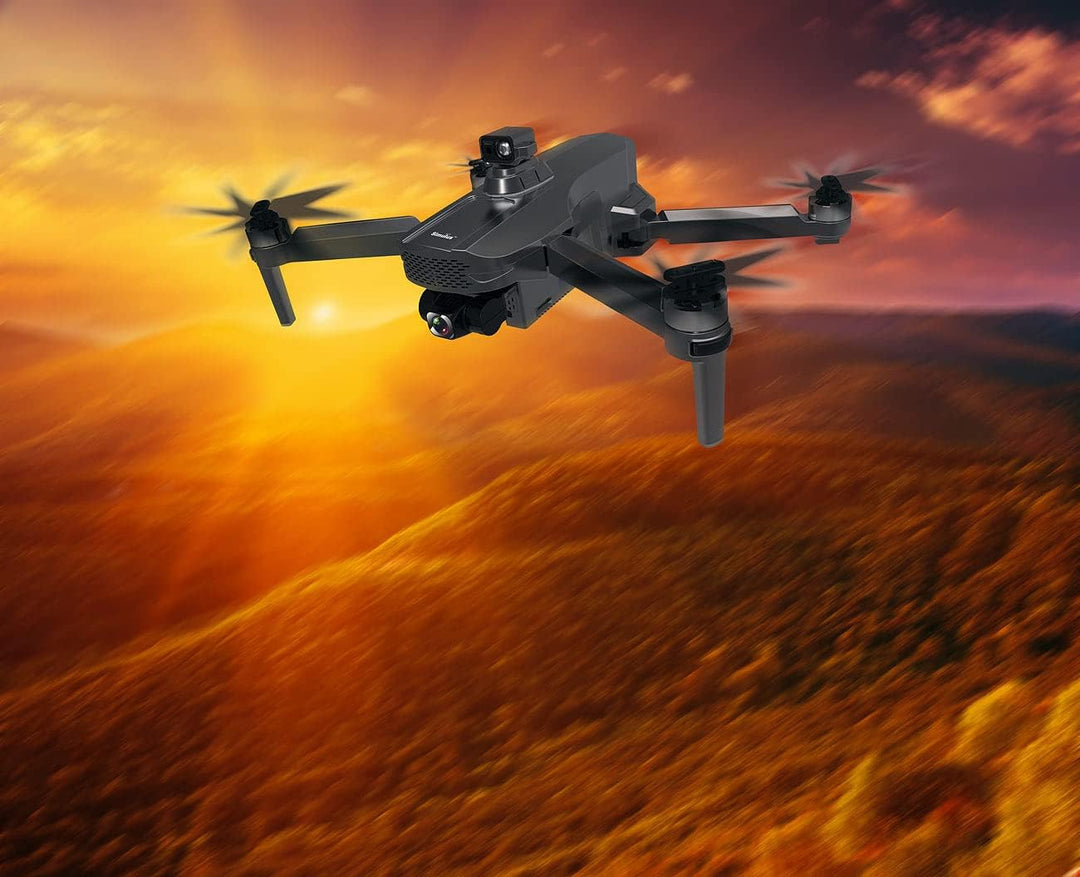 Simulus Drone: Faltbare GPS-Drohne, 4K-Cam, 360°-Abstandssensor, Brushless-Motor, App (Quadcopter, Q