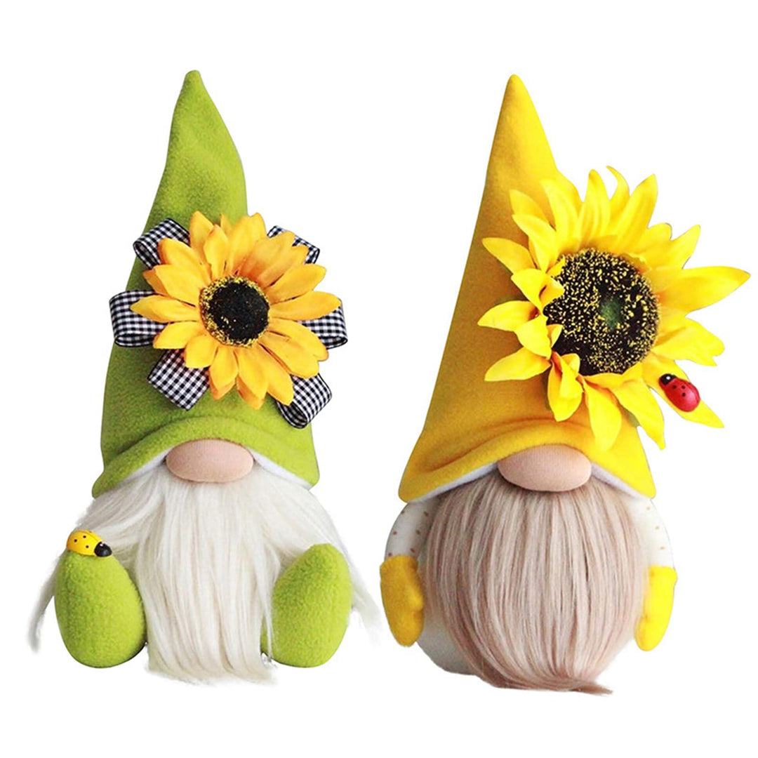 ENLACE Frühling Sonnenblume Biene Wichtel, Handgefertigte Gefüllte Gesichtslose Puppe Zwerg Dekorati
