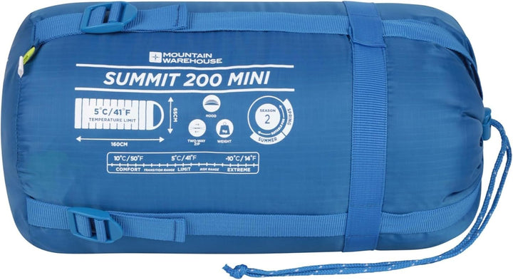 Mountain Warehouse Summit Rechteckiger Minischlafsack - Leichter Kinderschlafsack, Innentasche in Br