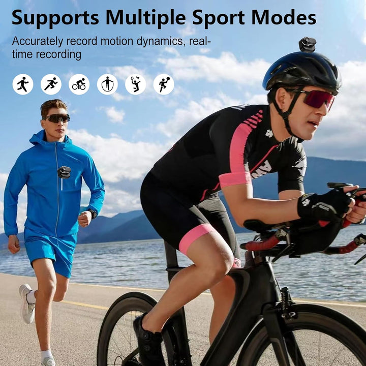 128GB Sportkamera Wasserdicht 1080P Tragbare Kamera mit 360° Drehbarem Clip, Bodycam Körperkamera Mi