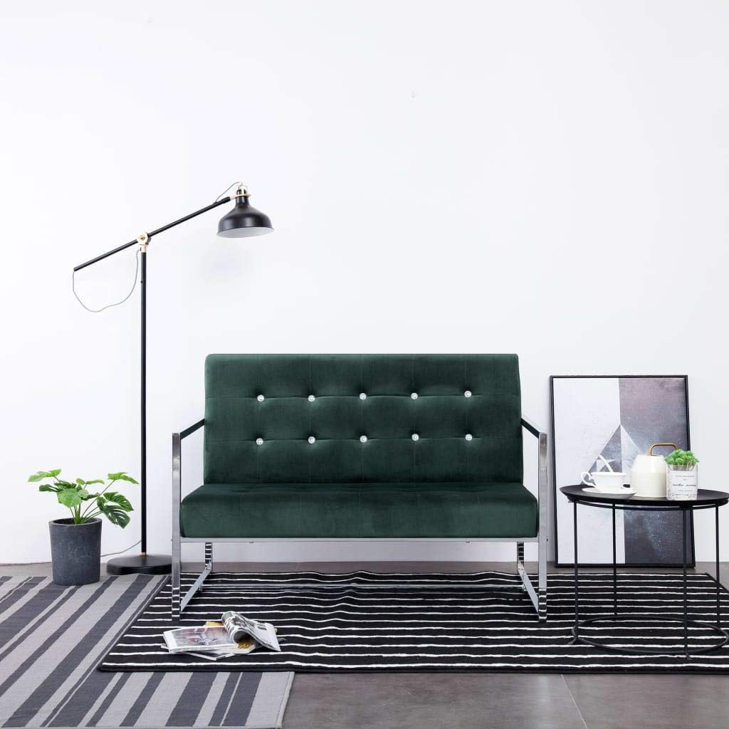 Tidyard 2-Sitzer-Sofa mit Armlehnen Sessel Loungesofa Wohnzimmersofa Sofagarnitur Couchgarnitur Holz