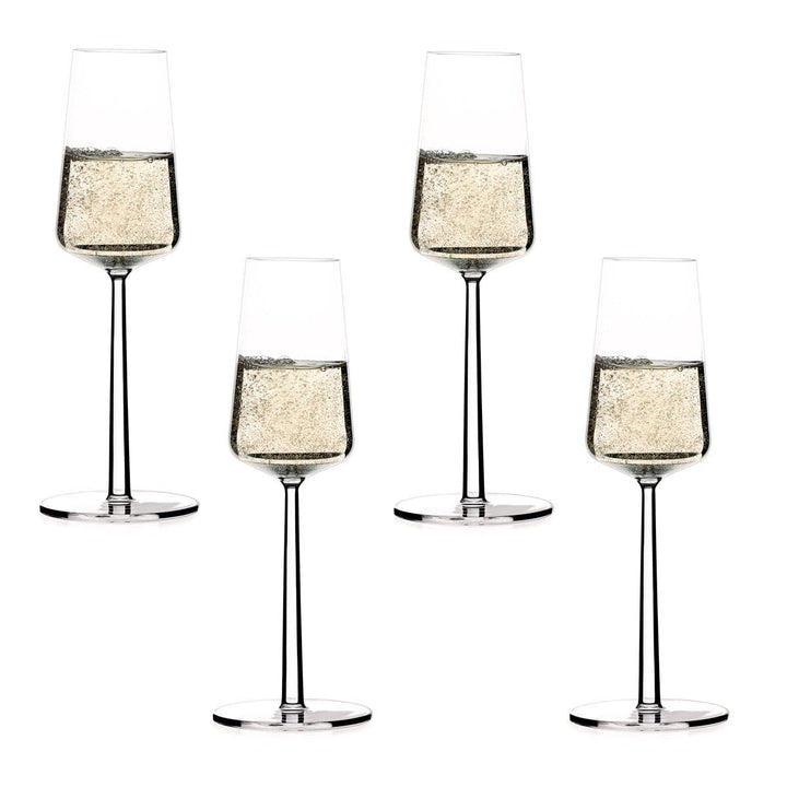 Iittala Essence 4 Champagnergläser, Glas, Transparent, 4 Stück (1er Pack), 4