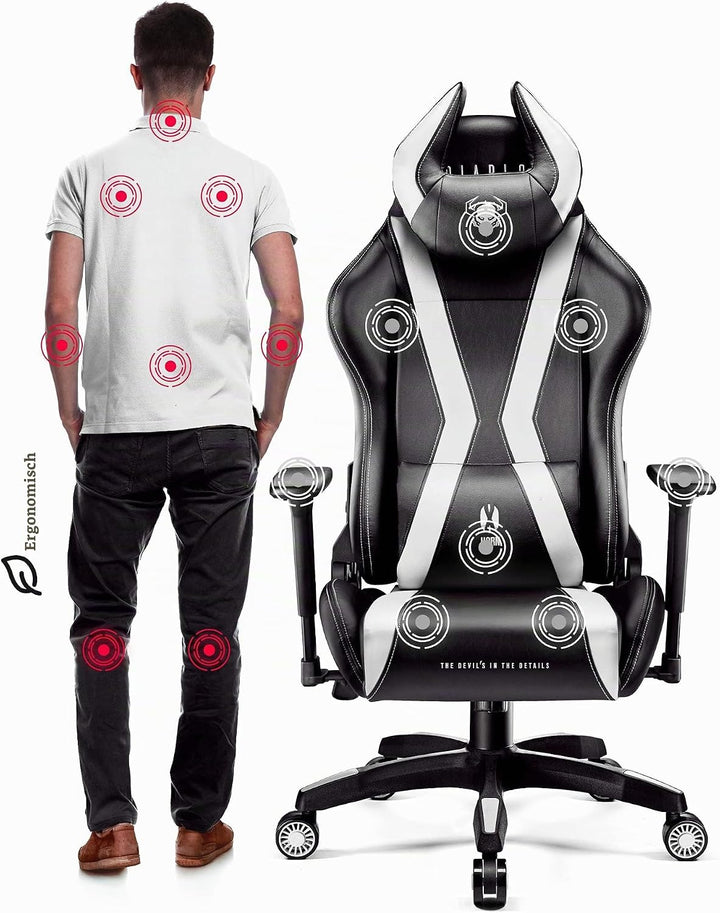 Diablo Gaming Stuhl X-Horn 2.0 Bürostuhl Gamer Chair Schreibtischstuhl 3D Armlehnen Ergonomisches De