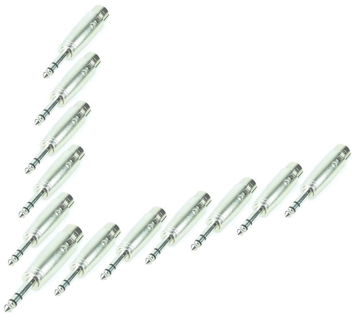 Adam Hall 12 x Connectors K4A XF3 JM3 Ganzmetall Adapter Verbinder Konverter - XLR 3 pol Female Kupp