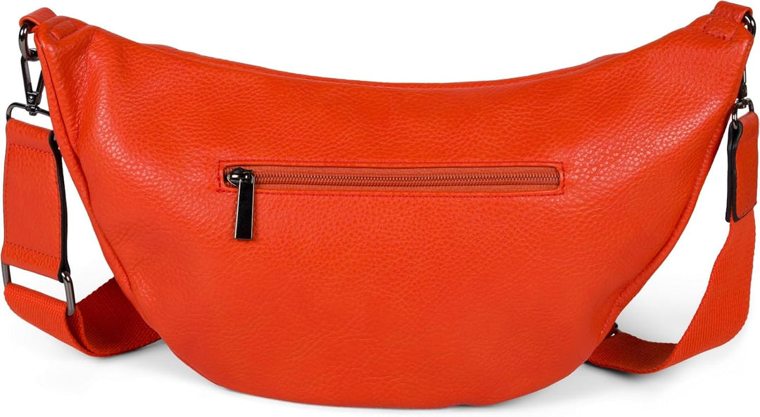 styleBREAKER Damen Halbmond Crossbody Schultertasche, abnehmbarer verstellbarer Schultergurt, Einfar