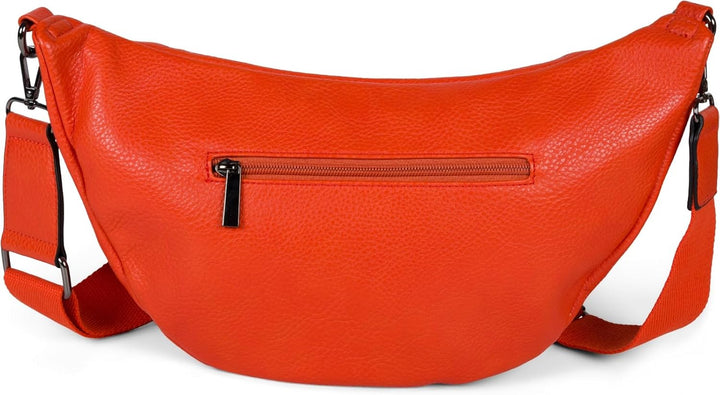 styleBREAKER Damen Halbmond Crossbody Schultertasche, abnehmbarer verstellbarer Schultergurt, Einfar