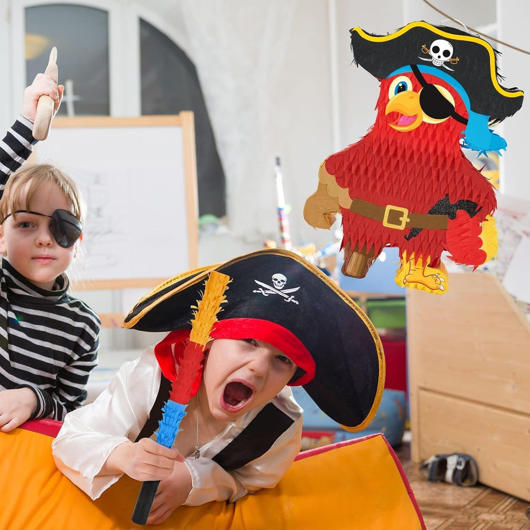 WERNNSAI Piraten Pinata - Piraten Pinata Geburtstag Deko Junge Kinder Pirat Piñata mit Stock Augenbi
