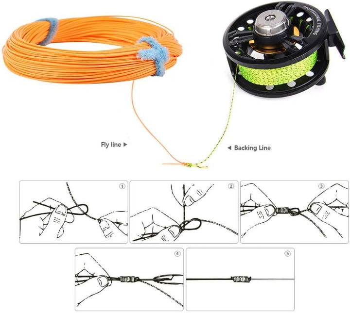 Gewichtung Vorwärtsfliegen Fliegenfischenschnur, 30M Nylon WF 4/5/6/7/8 Fliegenfischenschnur-Kit, pa