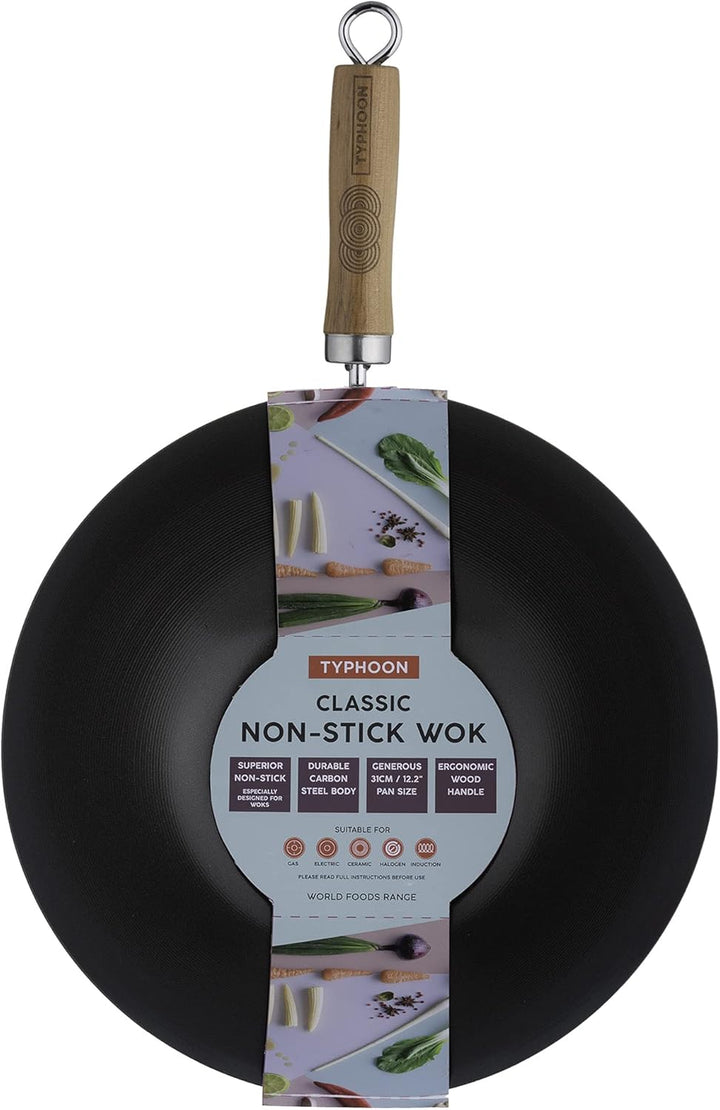 TYPHOON | Asia Wok Ø 31 cm | Wokpfanne Induktion und weiter Herdarten | Zweischichtige, hochwertige