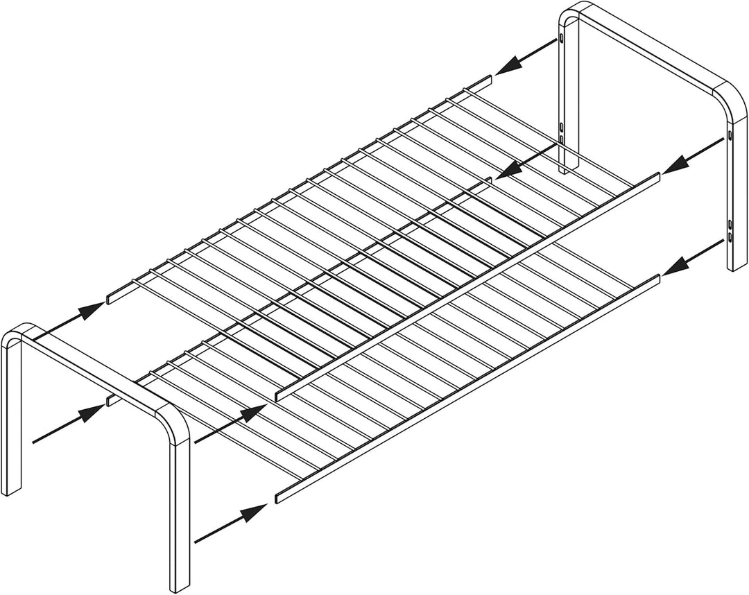 LM 390 Schuhregal aus Öko-Holz - pulverbeschichtetes Schuhregal platzsparend, 470 mm breite, ideal f