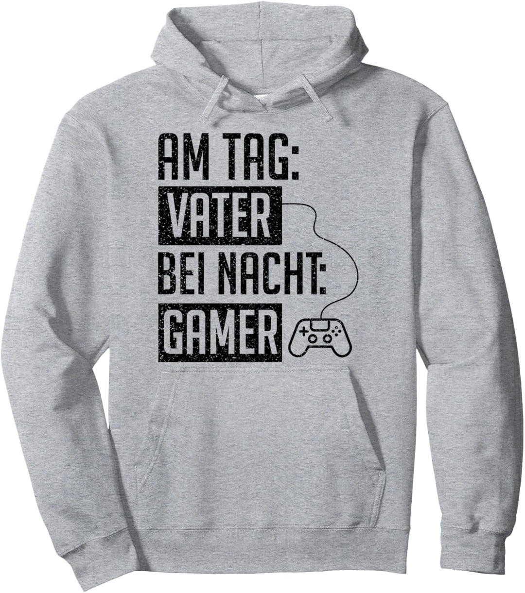 Am Tag Vater Bei Nacht Gamer Geschenk Papa Zocken Gaming Pullover Hoodie