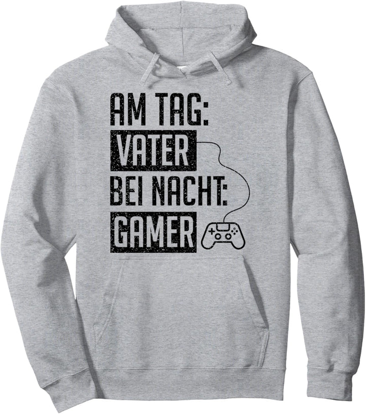 Am Tag Vater Bei Nacht Gamer Geschenk Papa Zocken Gaming Pullover Hoodie