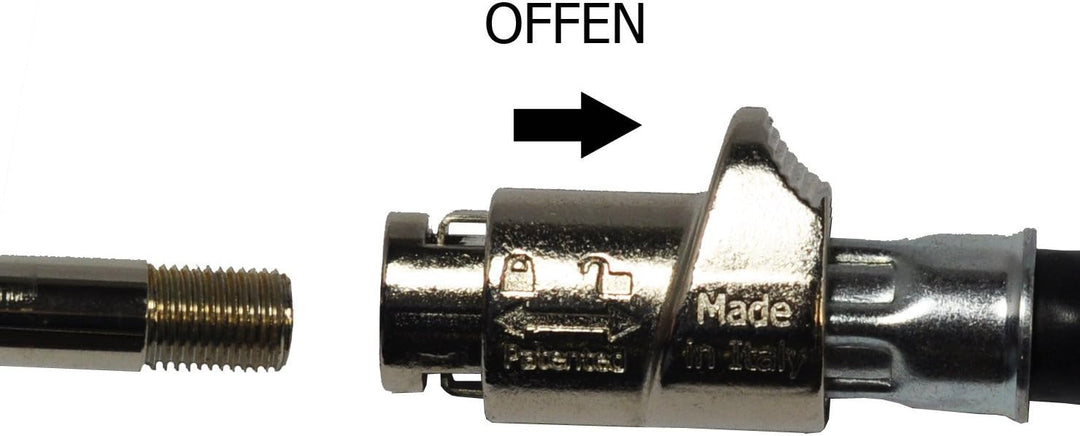 Tyre inflator set with petrol station plug SKS lever plug and patent plug/valve plug