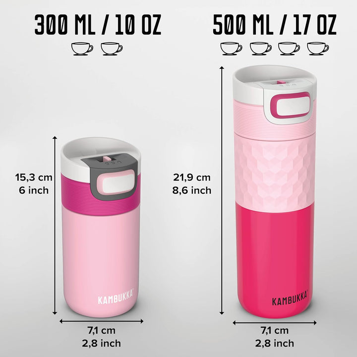 Kambukka Thermobecher 500ml - Kaffeebecher to go aus Edelstahl - Auslaufsicher & dicht - Isolierbech