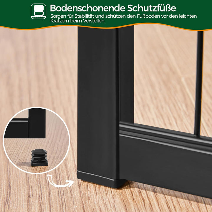 Yaheetech Welpenlaufstall 8-teilig 100cm hoch,Welpenauslauf mit Tür für Hunde Wohnung und Garten,Fal