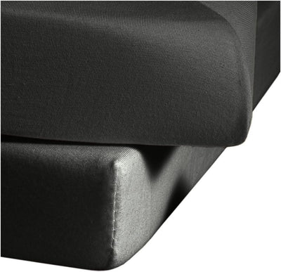 fleuresse Comfort Spannbettlaken, 96% Baumwolle, 4% Elasthan, anthrazit, 200 x 200 cm 200 x 200 cm A