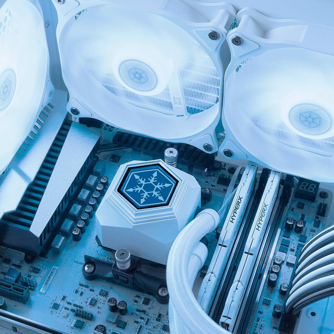 SilverStone Technology SST-PF240W-ARGB-V2 - PermaFrost Premium-Wasserkühler, zweifach einstellbare 1