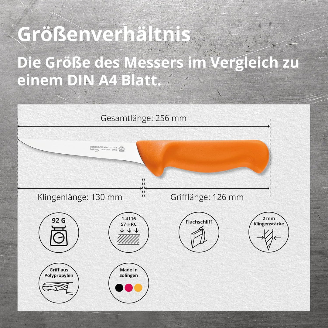PUMA – Ausbeinmesser - gerade & halbflexibel - für grobe und feine Schneidarbeiten - 130mm Klinge au