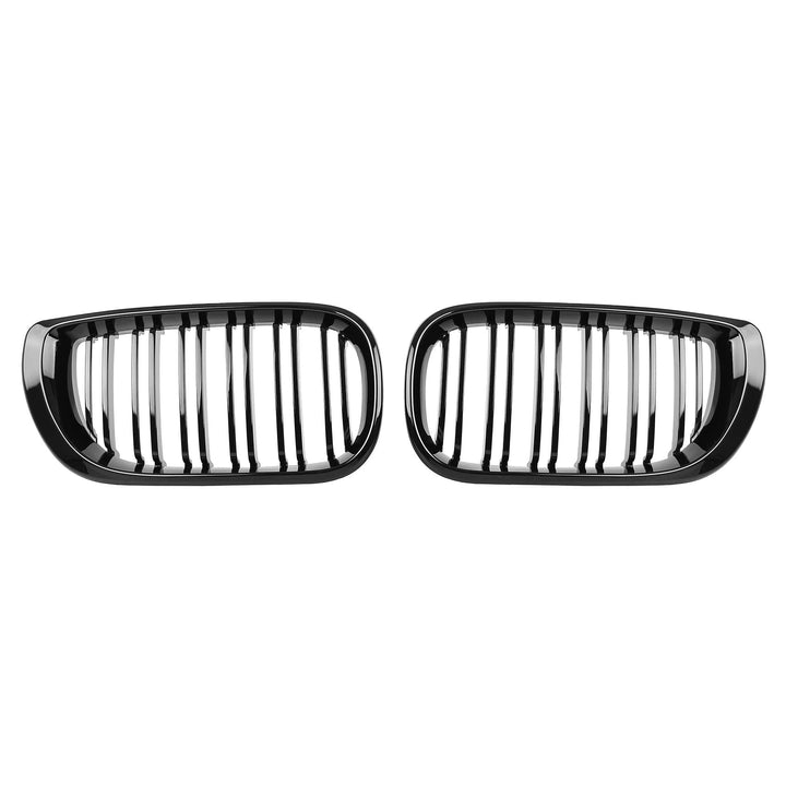 DOCAS Kühlergrill für 3er E46 4 DOOR 4D 2002-2005 Nieren Doppelsteg Sport Glanz Schwarz 3er E46 4 DO