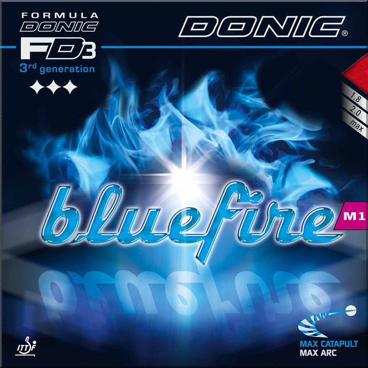 DONIC Belag Bluefire M1 Schwarz 2,0 mm, schwarz, Schwarz 2,0 mm, schwarz