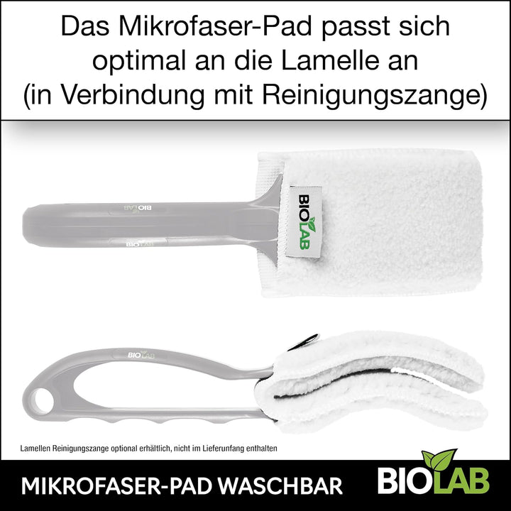 BIOLAB Lamellen-Reinigungspads (4 Stück) für Lamellenreinigungszange, Ersatz Pads für Lamellenreinig