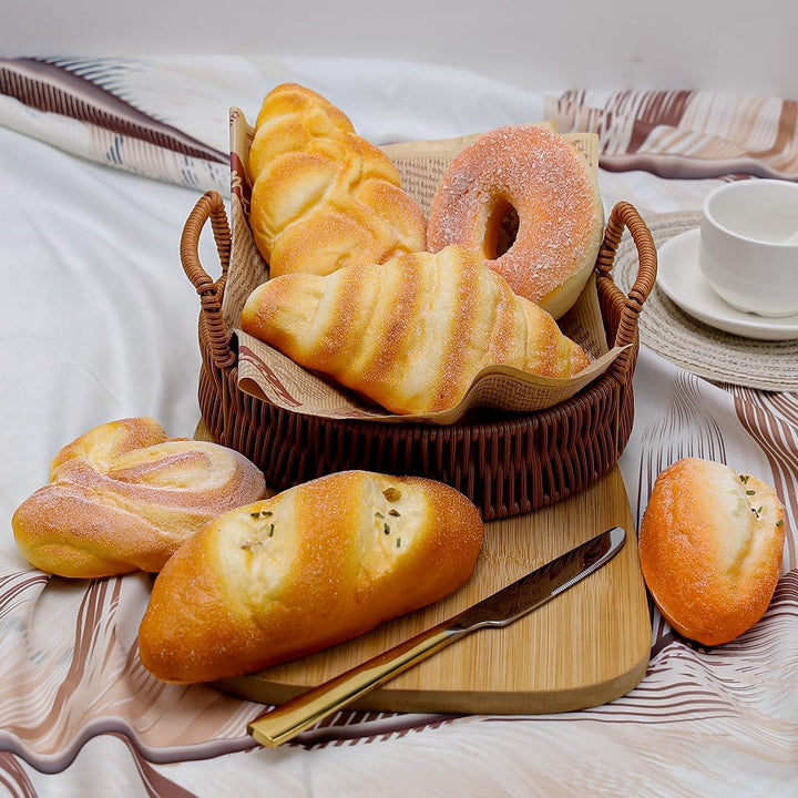 6 Stück Kunstbrot Dekor Gefälschte Donut Sesam Kokosnuss Croissant Anzeige Lebensecht Französisch La