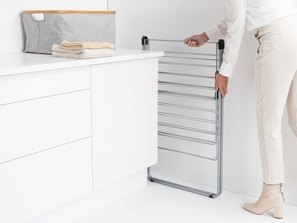 Brabantia HangOn 20m Trockengestell, Legierter Stahl, Metallic Grey 20m without Rod Metallic Grey, 2